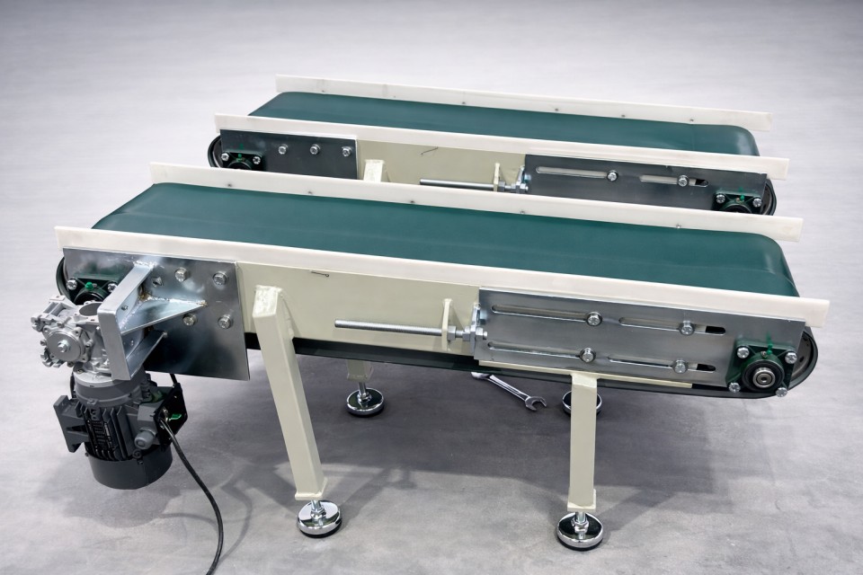 Çift Hatlı Bantlı Konveyör Sistemi